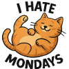 Charming cat drawing with sarcastic saying