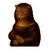 Modern cat art in vintage style