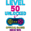Level 50 Gamer Neon Design