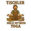 Wooden Yoga Motif with Carpenter