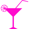 Neon Pink Cocktail Illustration