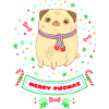 Merry Pugma's Cute Christmas Pug