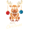 Merry Christmas Moose Cartoon