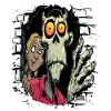 Skelett und Freund Comic-Horror