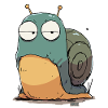 Sleepy Snail Cartoon