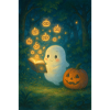 Cute Ghost with Pumpkin Book