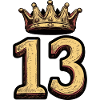 13 Zahl Krone