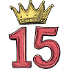 15 Zahl Krone