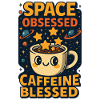 Space Obsessed Caffeine Funny Astronomy