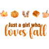 Autumn Loving Girl Design, Fall Vibes