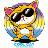 Coole Katze mit Sonnenbrille