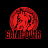 Aggressive Red Wolf "Game Over"