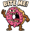 Aggressive Donut Monster Design
