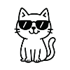 Cool cat with sunglasses design