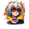 Artful Anime Sunglasses Woman