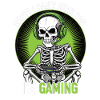 Humorous skeleton gaming print