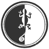 Black and White Chameleon Design