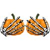 Skeleton Hands Pumpkin Halloween