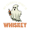 Ghost with Whiskey Bottle