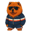 Cool bear with sunglasses and tracksuit