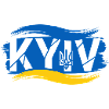 Trident ukrainien et drapeau abstrait