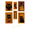 Halloween Black Cat Stamp Collection, Cats 