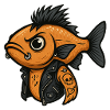 Fish Punk Illustration Rice Field Rocker