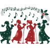 Traditional Christmas Women Illustration