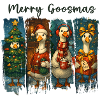 Festive Goosemas Christmas Pattern