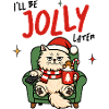 Festive Cozy Cat Illustration