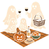 Fantômes au pique-d’Halloween