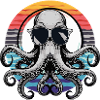 Octopus with sunglasses