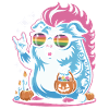 Retro Halloween Guinea Pig with Sunglasses