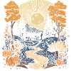 Herbstliche Traumlandschaft mit Bergen