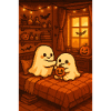 Halloween Ghosts Pixel Art