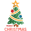 Merry Christmas Cartoon Tree