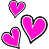 Bright Pink Heart Pattern