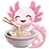 Kawaii Anime Axolotl Ramen Noodles