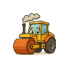 Classic excavator with steam engine