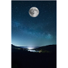 Nightly full moon over Bergen