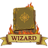 Burning Spellbook – Wizard Cartoon