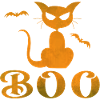 Halloween Boo Cat Design