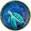 Galactic Sea Turtle Illustration