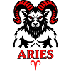 Aries Sternzeichen mit Hörnersymbol
