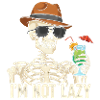 Skeletor avec boisson estivale