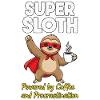 Super Sloth Held Coffee Cape