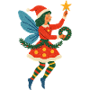 Festive Fairy Christmas Illustration