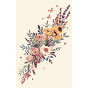 Bouquet floral aux papillons