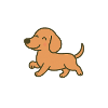 Cheerful puppy run cartoon design