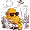Humor Meme Ørken UFO Kylling Nugget